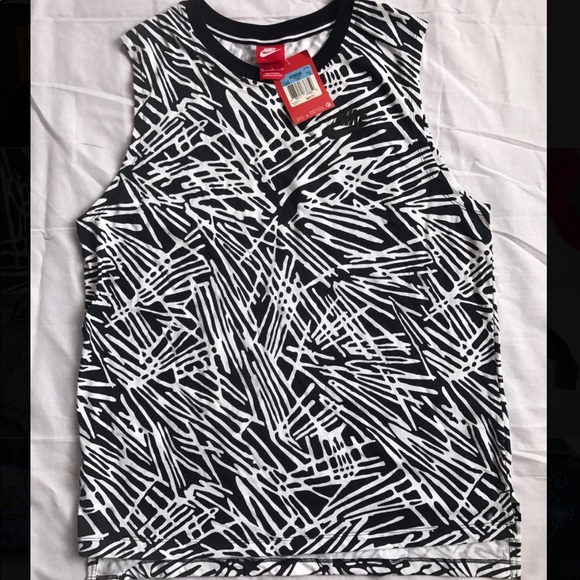 Nike Printed Muscle Tank Top Shirt Size M - Picture 1 of 3